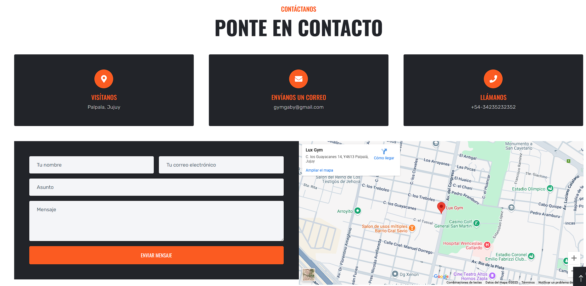 Sistema para gimnasio