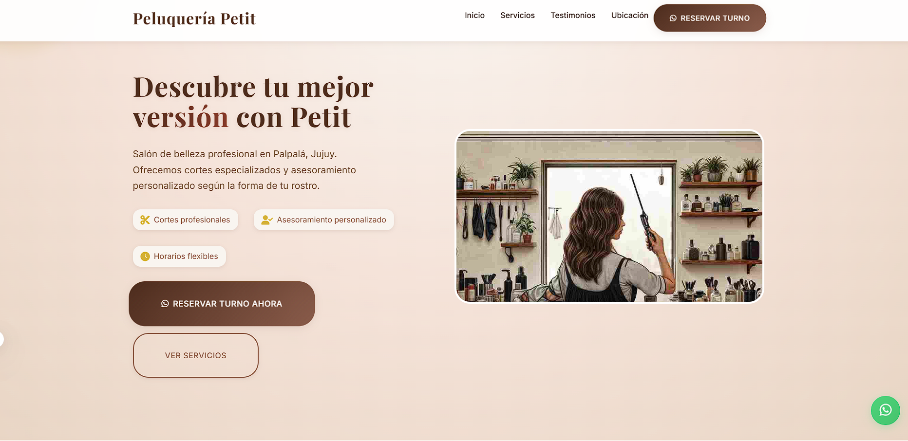 Sitio Web Peluquería Petit